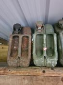 A selection of Jerry cans