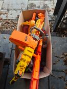 A box of Nerf guns