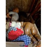 A large selection of mixed children's toys including Railway set plus dolls, etc