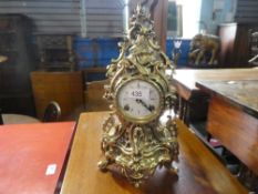 Franz Hermle, a 19th century style decorative brass mantle clock, height 37cm