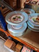 A selection of floral decorated plates