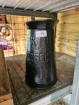 An old repainted, Spratt's metal jug "Perfection Spirit"