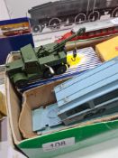 Dinky 982 Pullman Transporter with ramp, Dinky 661 recovery tractor, elevator loader and others