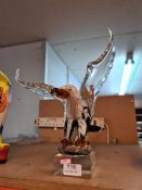 A Murano glass Eagle on square base, height 33.5cm