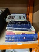 A selection of hardback books, some relating to Mathematics, Radio Receivers, etc