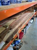 A Restorer's lot, a quantity of wooden veneers to include Mahogany and Burr Walnut