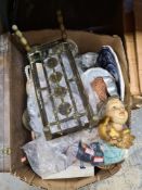 Mixed boxes of vintage collectibles including perfume bottles from the 1950/60s, ladies stockings,