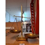 A brass set of weighing scales