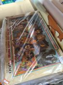A Beatles Jig Saw puzzle and some vintage posters of Tom & Jerry, etc and Guiness