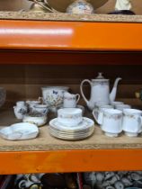 A selection of mixed china including Aynsley and Paragon, etc