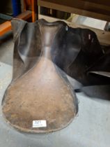 Leather horse saddles