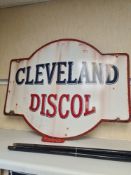 Cleveland Discol, an old double sided enamelled sign 76cm