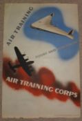 An original poster for Air Training Corps (Today and Tomorrow) probably 1950s for Chromo Works HMSO,