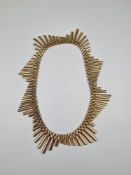 9ct yellow gold Cleopatra design necklace, approx 39cm, 61.14g