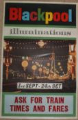 An original advertising poster for Blackpool Illluminations, printed by Chorley and Pickersgill, pos