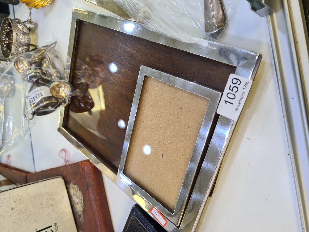 A large silver photo frame by Sanders and Mackenzie, Birmingham 1927, 31.5 x 21.5cm approx. With ano - Image 3 of 3