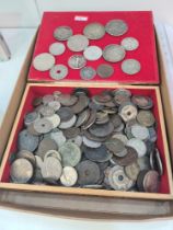 A quantity of UK and World coinage, some 19th Century, silver examples and earlier