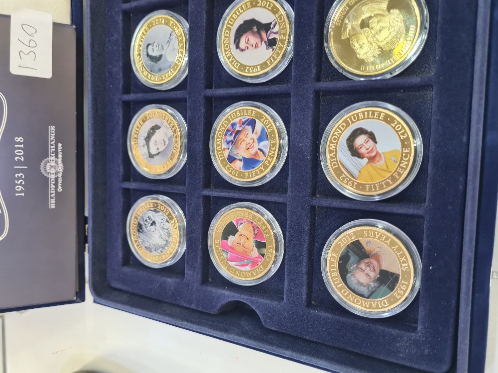 The Bradford Exchange Queen Elizabeth Silver Coin Set (6 of 7 coins present) Westminster Mint Commem - Image 3 of 10