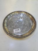 A silver Matthew Boulton, Georgian salver of decorative, engraved design, with gadrooned border, on