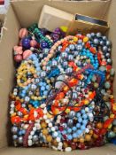 Box of bead necklaces