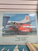 An original GPO Post Office at The Airport poster, printed by Sydney Lee, Exeter, loose on board, 92