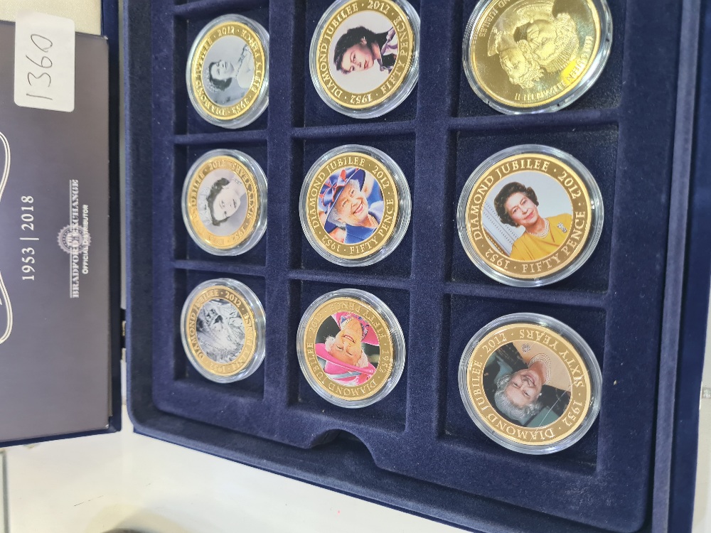 The Bradford Exchange Queen Elizabeth Silver Coin Set (6 of 7 coins present) Westminster Mint Commem - Image 8 of 10