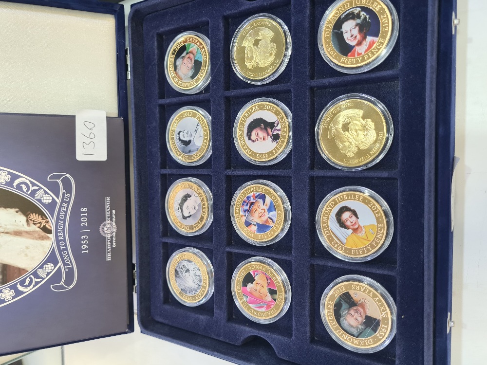 The Bradford Exchange Queen Elizabeth Silver Coin Set (6 of 7 coins present) Westminster Mint Commem - Image 9 of 10