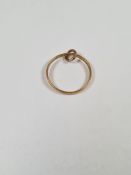 22ct yellow gold wedding band, size P, marked 22, approx 1.57g