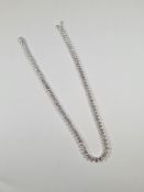 Silver cubic zirconia set necklace