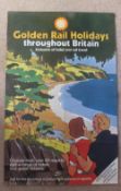 An original British Railway travel poster "Golden Rail Holidays Throughout Britain" 1978 printed by