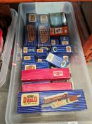 A quantity of Hornby Dublo boxed accessories including 2 x GPO mail van sets and 2 D1 girder bridges