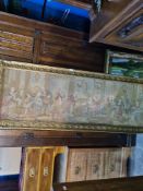 An oblong machine tapestry decorated figures in interior and 4 other pictures