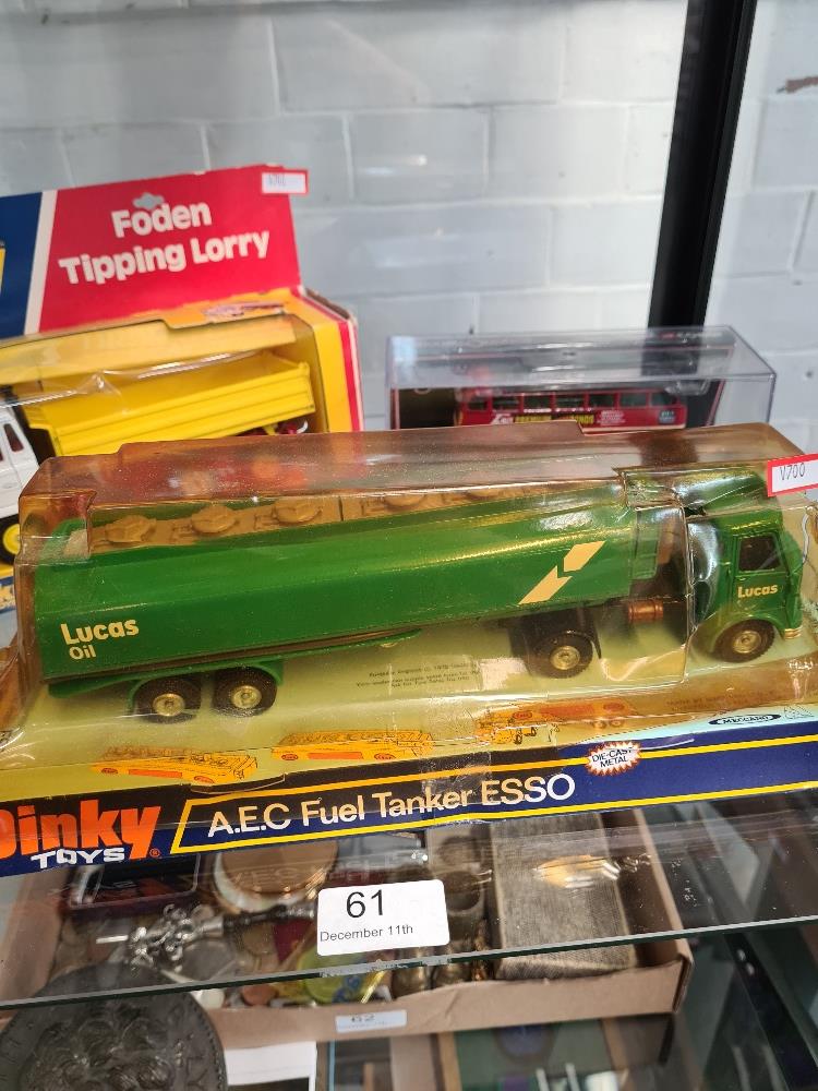 A Dinky 945 Scarce Lucas AEC Tanker, Foden Lorry and Corgi bus - Image 7 of 8