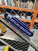 Stationmaster sign