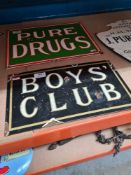 A modern enamelled sign worded Boys Club 37cm