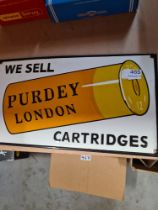 Purdey cartridge vitreous sign