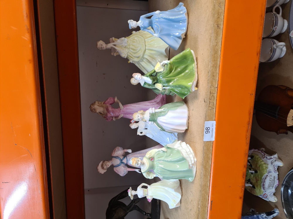 Ten various Coalport and Royal Doulton figures of ladies - Image 5 of 10