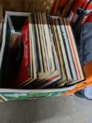 A Box of vinyl LPs and a box of 78s