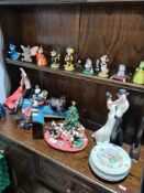 A quantity of cartoon style figures, some Christmas related by Warner Brothers, Hannah Barbara and W