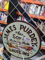 James Purdey Shot Guns sign