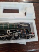 Two Hornby OO Gauge locomotives and tenders and a similar Airfix GMR locomotive, all boxed