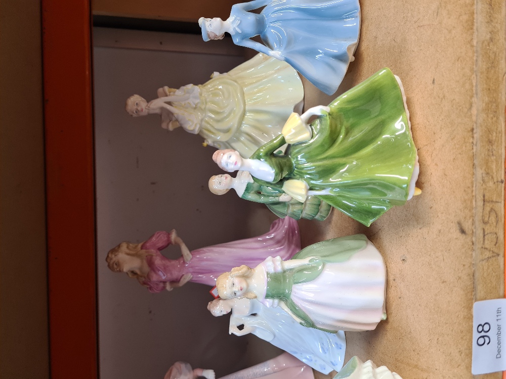 Ten various Coalport and Royal Doulton figures of ladies - Image 3 of 10