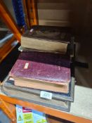 A Victorian Bible with gilt metal clasp, and three other books