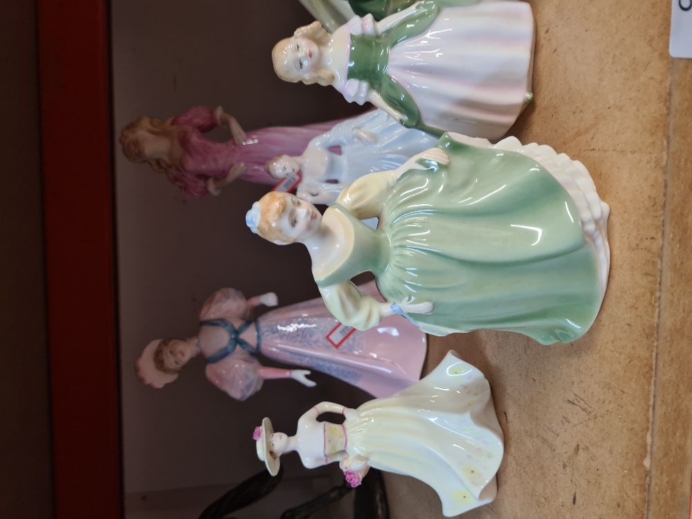 Ten various Coalport and Royal Doulton figures of ladies - Image 2 of 10