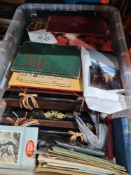 Two cartons of ephemera, including cigarette cards and sundry