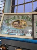 Three x reproduction pub advertising mirrors to include a large Coach & Horses example