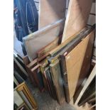 Three bays of assorted pictures mainly prints
