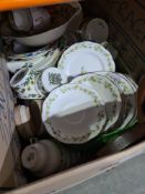 Two cartons of china mainly dinner and teaware