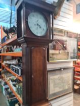 A circa 1850 eight day long case clock by Richard SCURR of Thirsk, active dates (1820 - 1887). In w