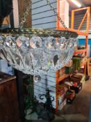 Two mid 20th Century bag chandeliers